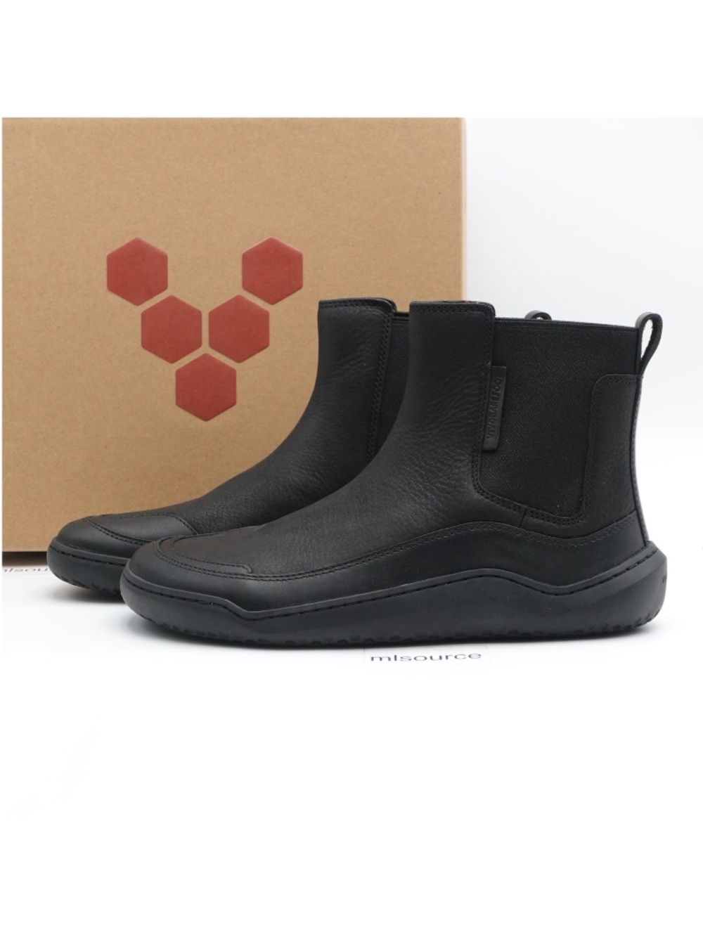 NEW Women's VivoBarefoot Gobi Chelsea Barefoot Leather Boots Obsidian